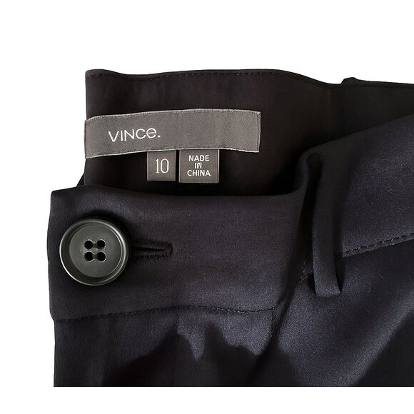 Vince. Satin Tuxedo Pants Navy - Picture 4 of 6